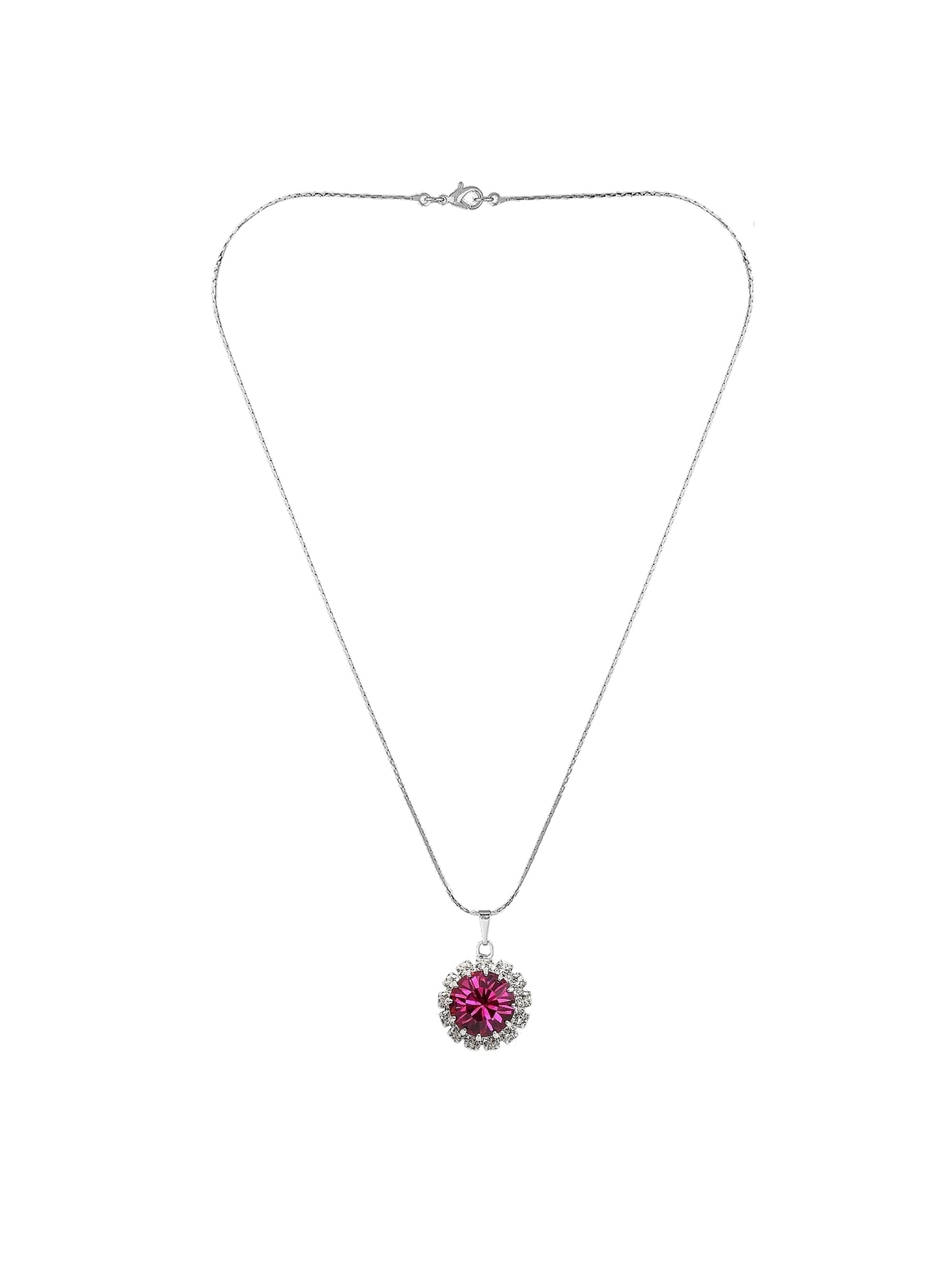 EXCLUSIVE EDITION Řetízek 'Saton adorned with Swarovski crystals' – pink