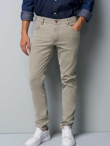 MEYER Slimfit Jeans 'M5' in Beige