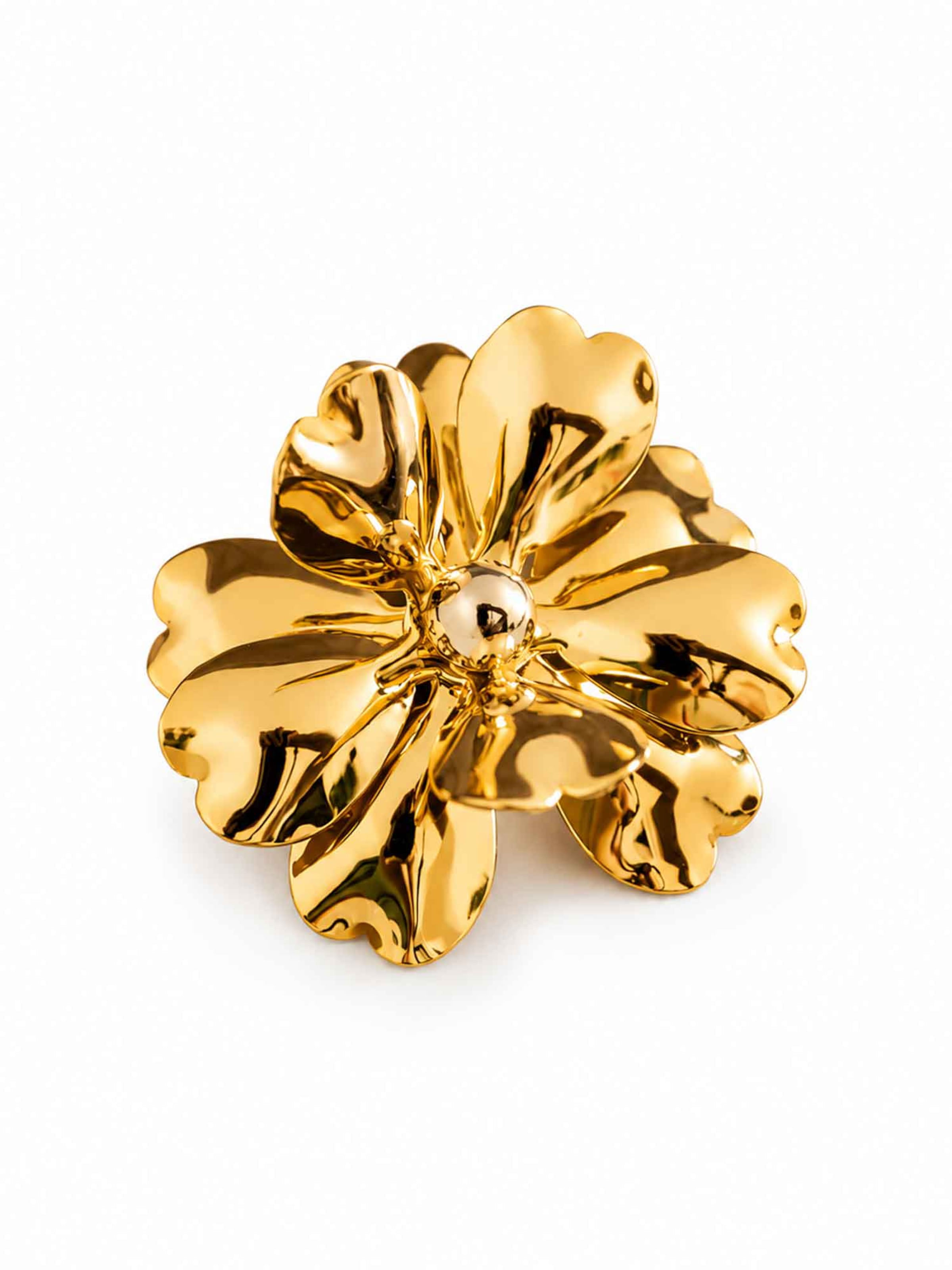 Braccialetto 'Calliope Gold Flower Statement Cuff' di RteRme in oro