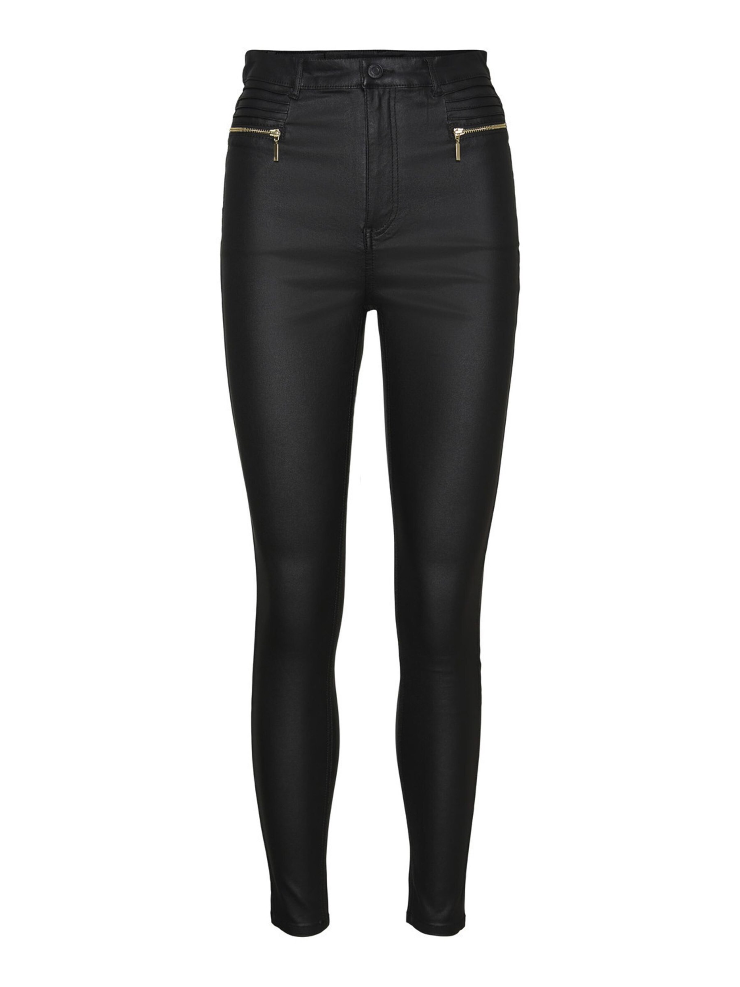 Vero Moda Curve Regular Pants 'LOA' in Black: front