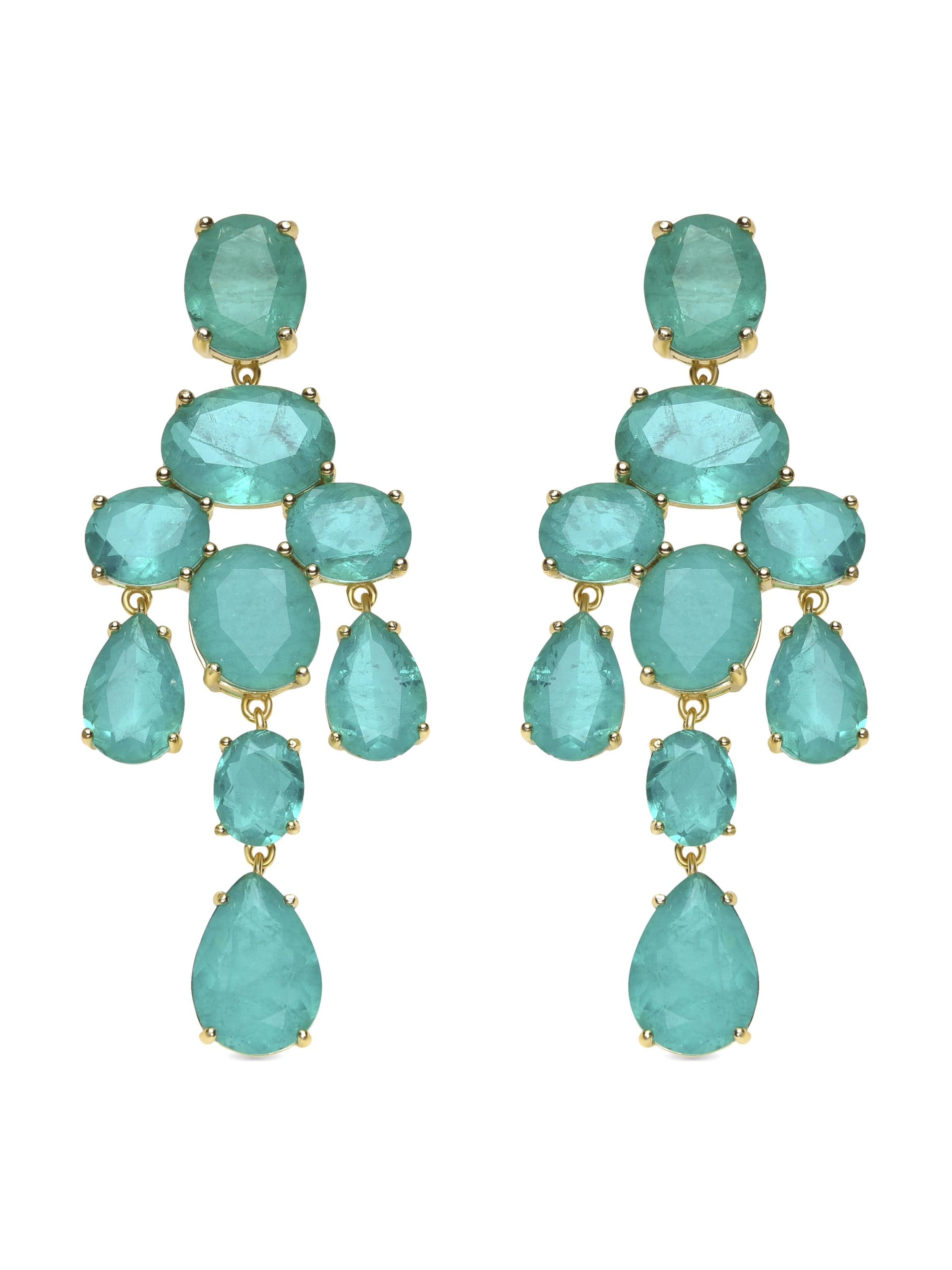 Luxenter - Pendientes 'KIMID' en verde: frente