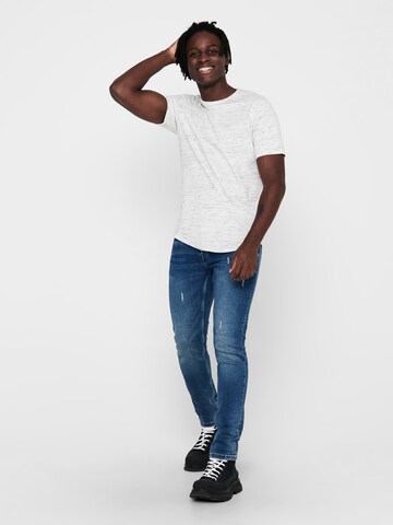 T-Shirt 'Matty' Only & Sons en blanc