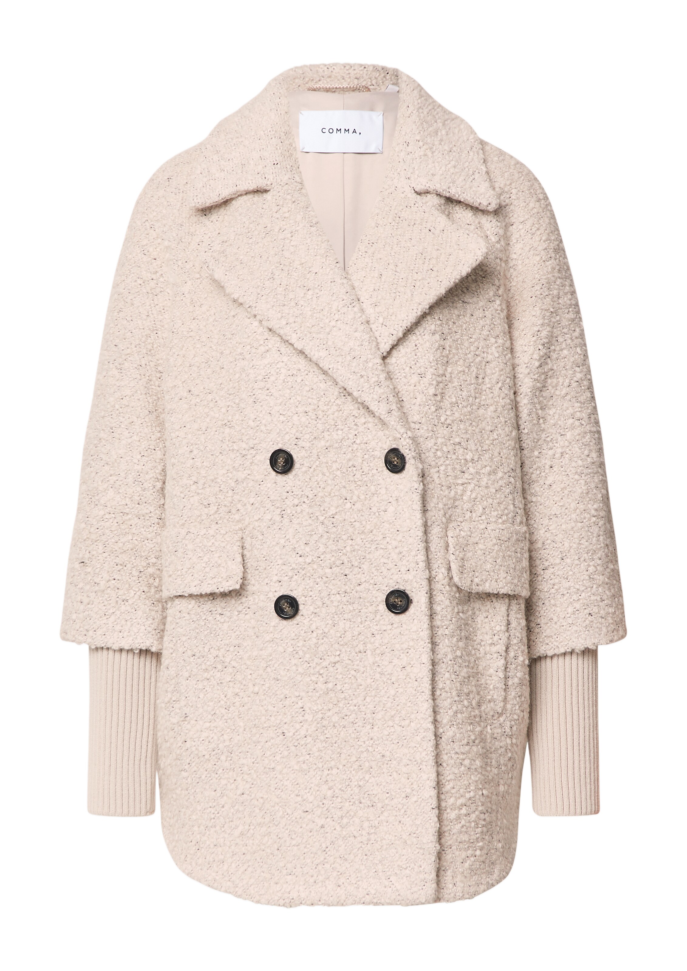 COMMA Manteau mi-saison en beige chiné, Vue avec produit