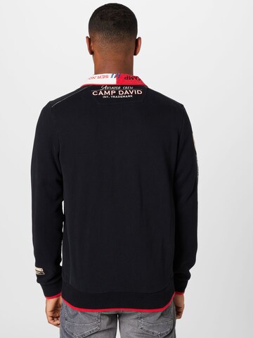 CAMP DAVID Zip-Up Hoodie in Black