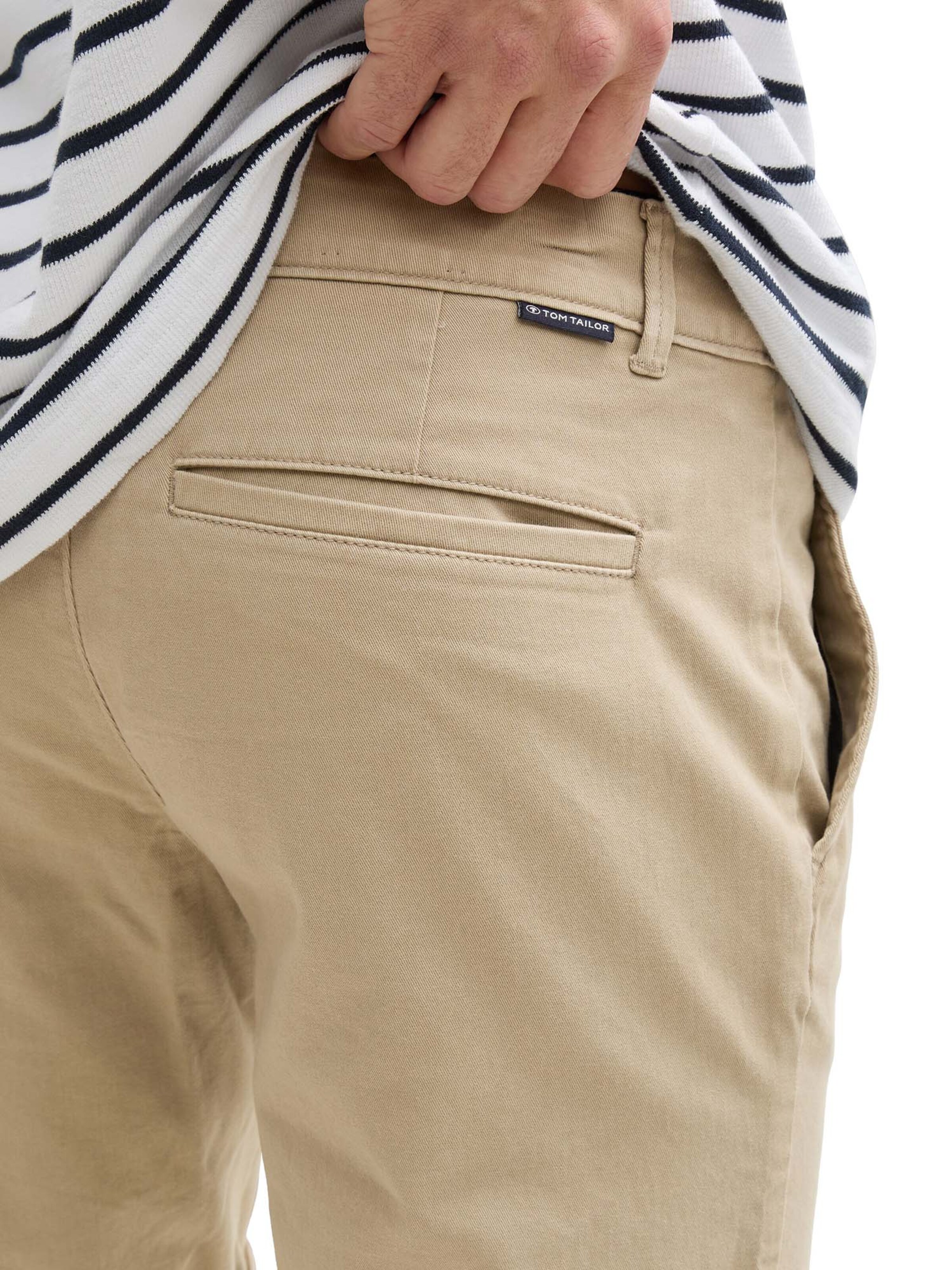 Coupe slim Pantalon chino TOM TAILOR en beige