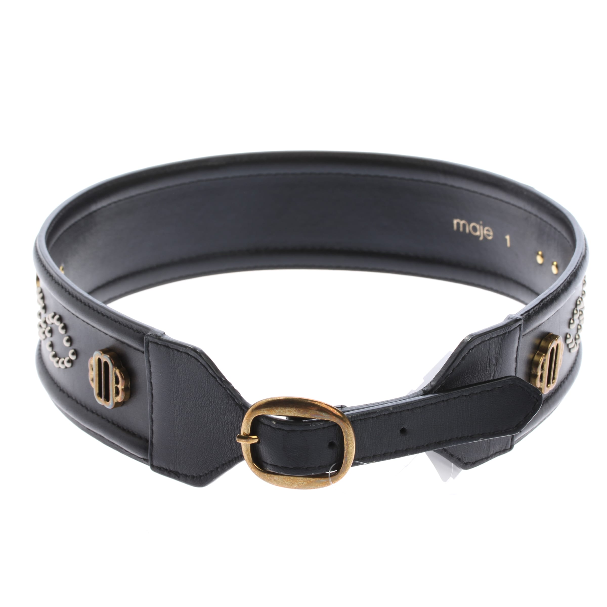 Maje Gürtel XS in Schwarz: Vorderseite