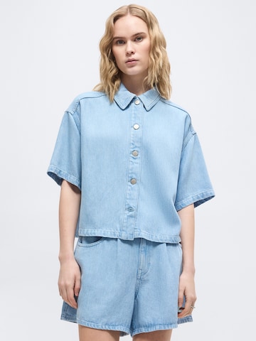 MSCH COPENHAGEN Blouse 'Saphina' in Blauw: voorkant