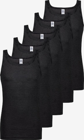 ESGE Undershirt 'Feinripp Ringel' in Black: front