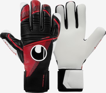 UHLSPORT Athletic Gloves in Black: front