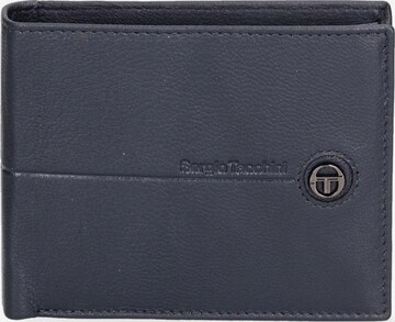 Portamonete 'Portafoglio Uomo Sergio Tacchini Vera Pelle Compatto 12x9,5 cm' di Sergio Tacchini in blu: frontale