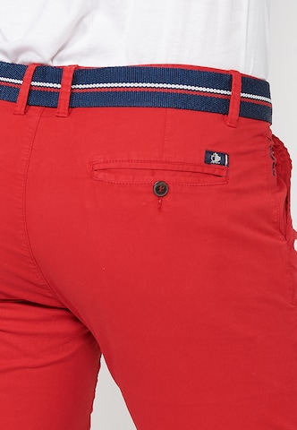 KOROSHI Slim fit Trousers in Red