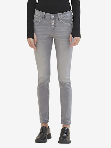 Coupe slim Jean TOM TAILOR en gris : devant