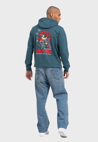 Oldskull Sweater 'Asian Neon Djane' in Blue