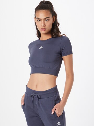 ADIDAS SPORTSWEAR - Camisa funcionais em azul: frente