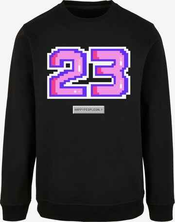 F4NT4STIC Sweatshirt 'Pixel' in Zwart: voorkant