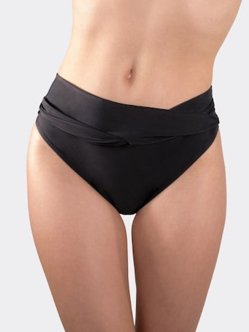 MYLILY Bikinihose 'Bikini Hose mit Twist' in Schwarz: Vorderseite
