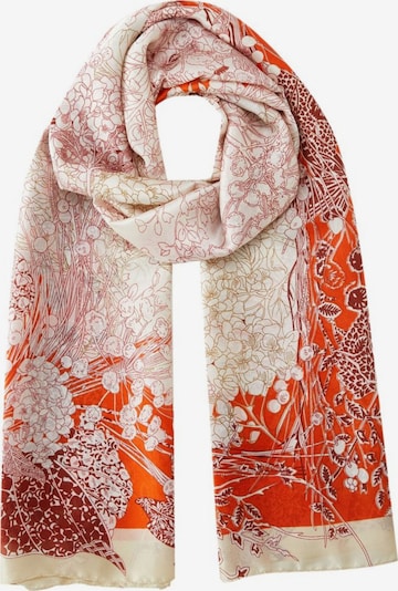 19V69 ITALIA Scarf 'Etole de soie Flora Vivace' in One Size in Orange, Item view