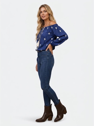 Miss June Blouse 'Gally' in Blue