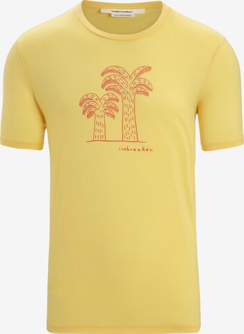 T-Shirt fonctionnel 'Tech Lite II Giant Ferns' ICEBREAKER en jaune : devant