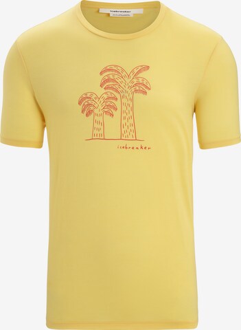 ICEBREAKER Funkční tričko 'Tech Lite II' – žlutá: přední strana