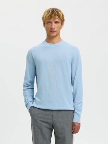 Pull-over SELECTED en bleu : devant