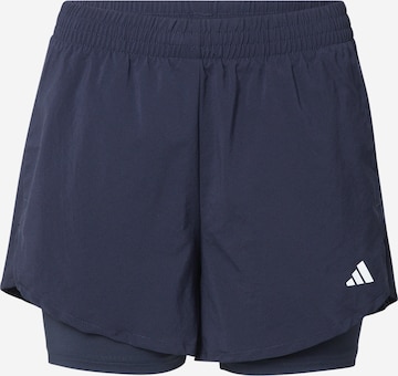 mėlyna ADIDAS PERFORMANCE Sportinės kelnės 'Aeroready Minimal Two-In-One': priekis