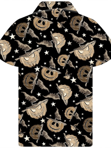 Maglietta 'Helloween Pumpkin Hat' di King Kameha in marrone