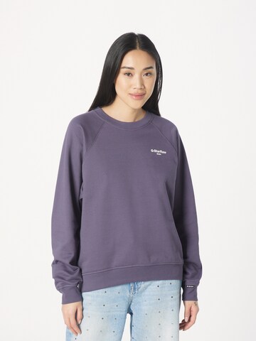 G-Star RAW Sweatshirt in Lila: voorkant