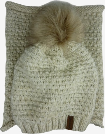 Kumixi Mütze 'Set: Mütze & Loop Schal' in Beige: Vorderseite