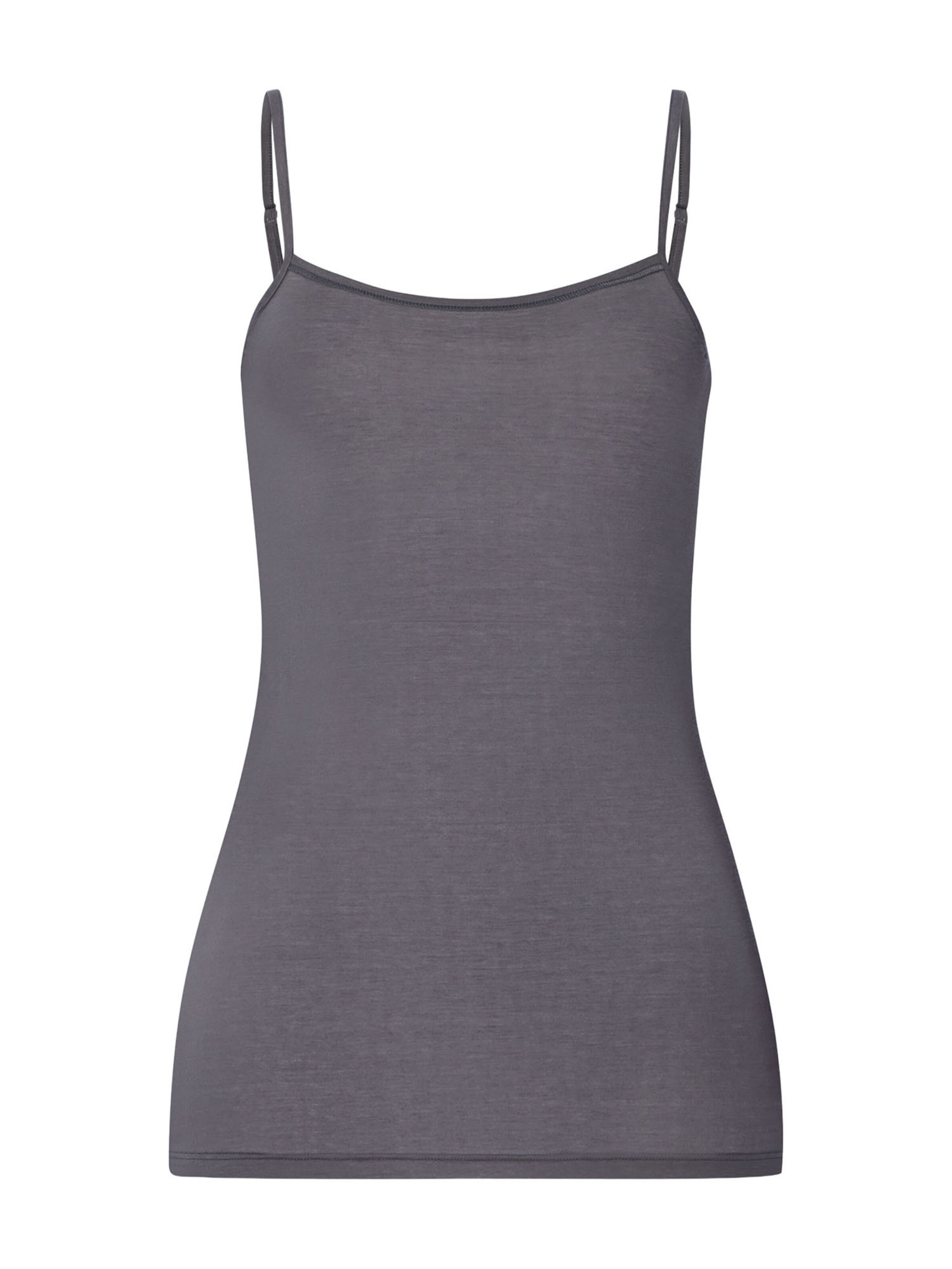 Hanro Spaghettitop ' Ultralight ' in Grau: Vorderseite