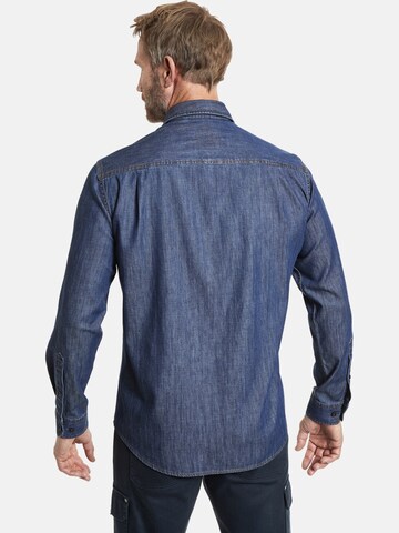 Jan Vanderstorm Regular fit Button Up Shirt 'Ulfert' in Blue