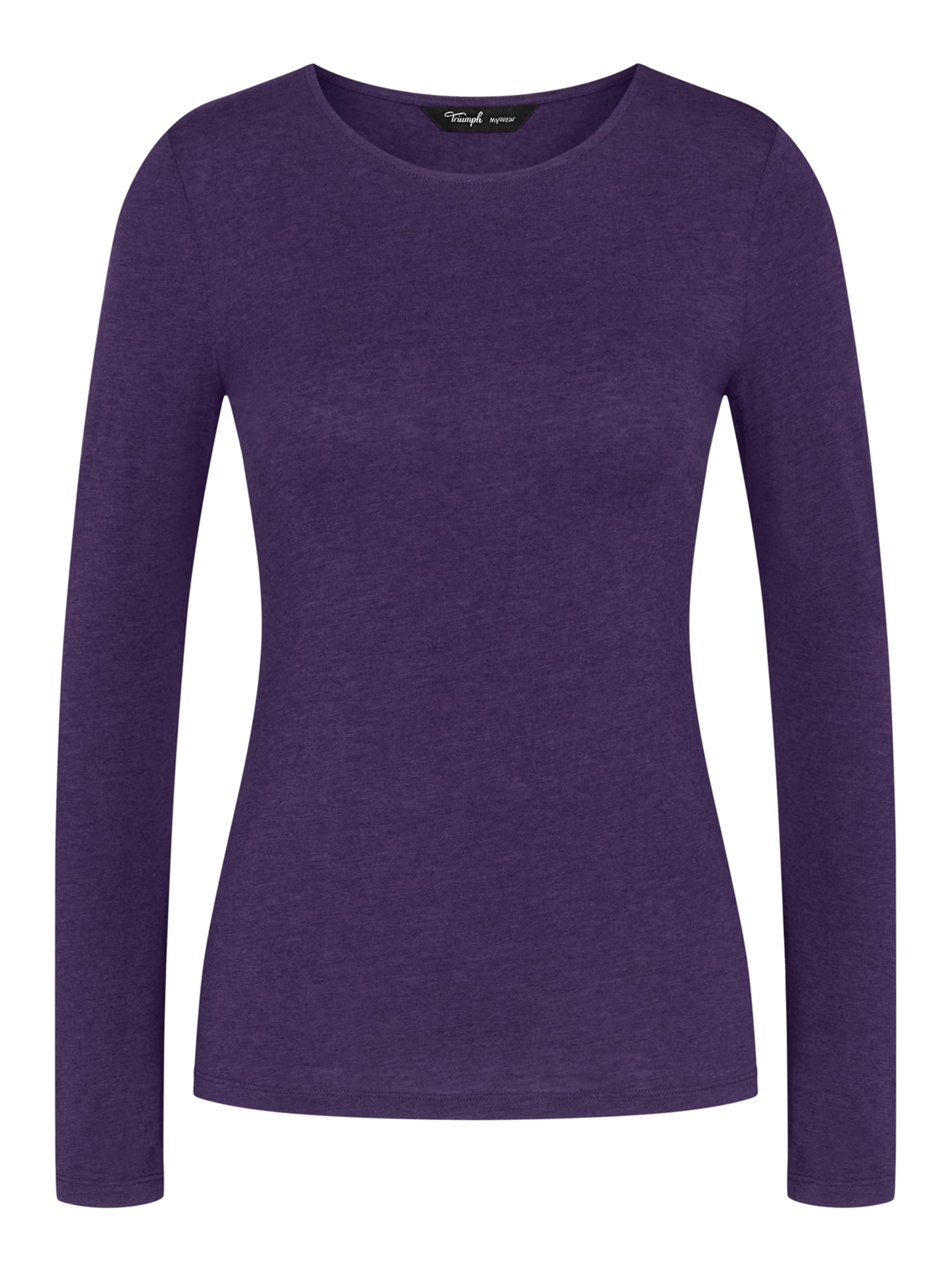 TRIUMPH Longsleeve ' Beauty Layers ' in Lila: Vorderseite