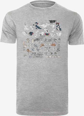F4NT4STIC T-Shirt 'Tom und Jerry Cartoon Dept' in Grau: Vorderseite
