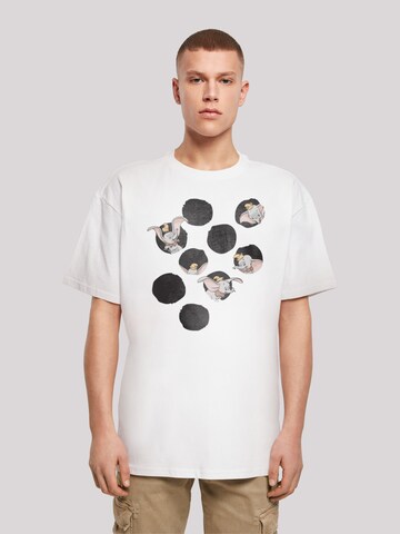 F4NT4STIC Shirt 'Disney Dumbo Peekaboo' in Wit: voorkant