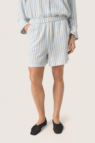 Regular Pantalon 'Belira' SOAKED IN LUXURY en bleu : devant