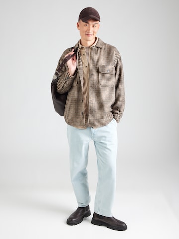 JACK & JONES Comfort Fit Skjorta 'JJEBRADLEY OLLIE' i brun