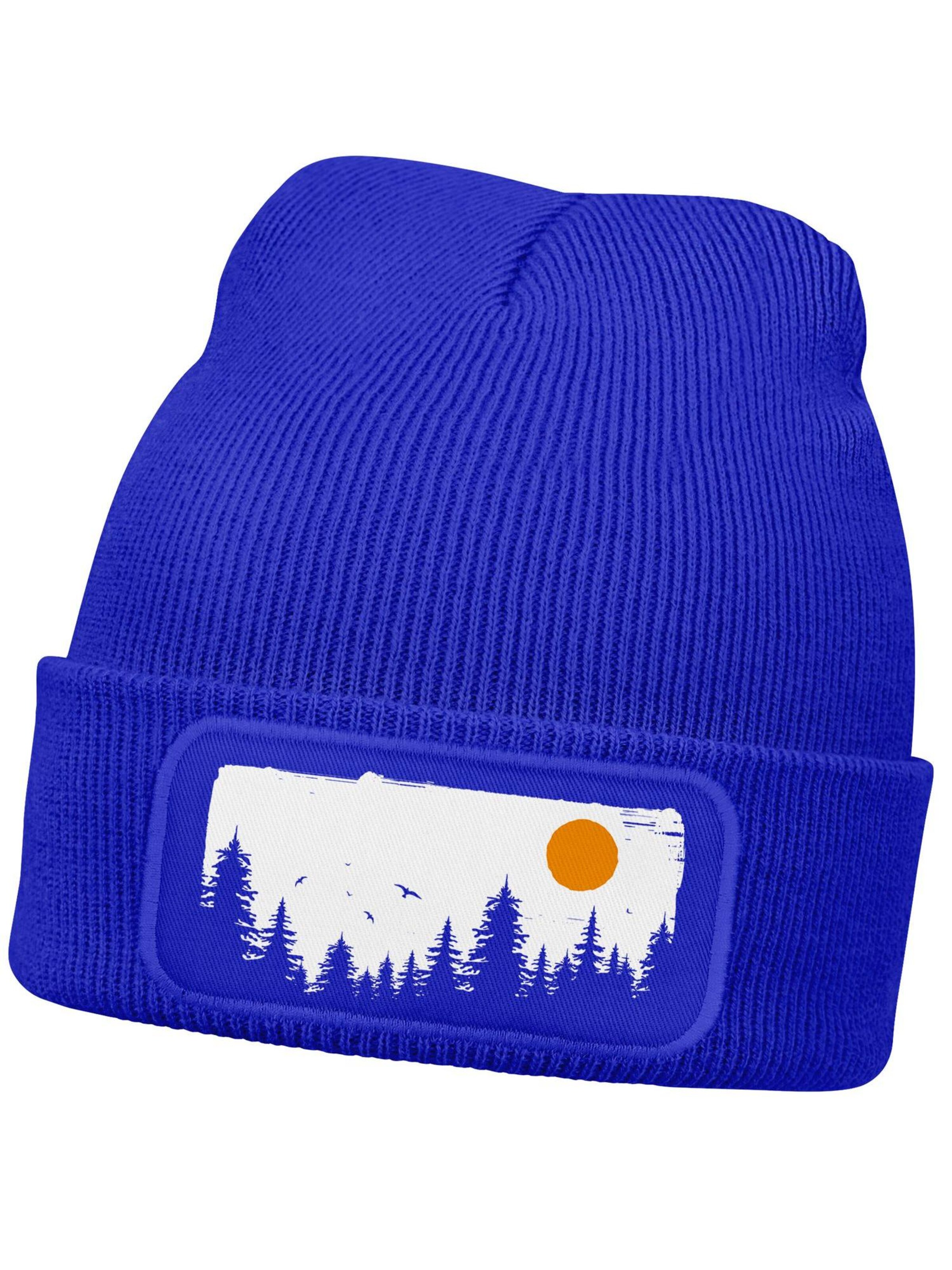 Neverless Beanie 'Braumkette' in Blue: front