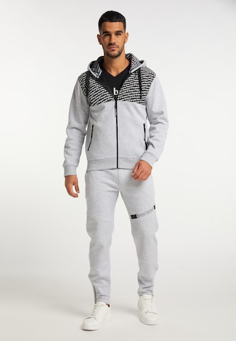 BRUNO BANANI Zip-Up Hoodie 'BAILEY' in Grey