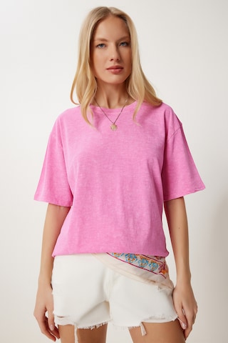 T-shirt oversize Happiness İstanbul en rose