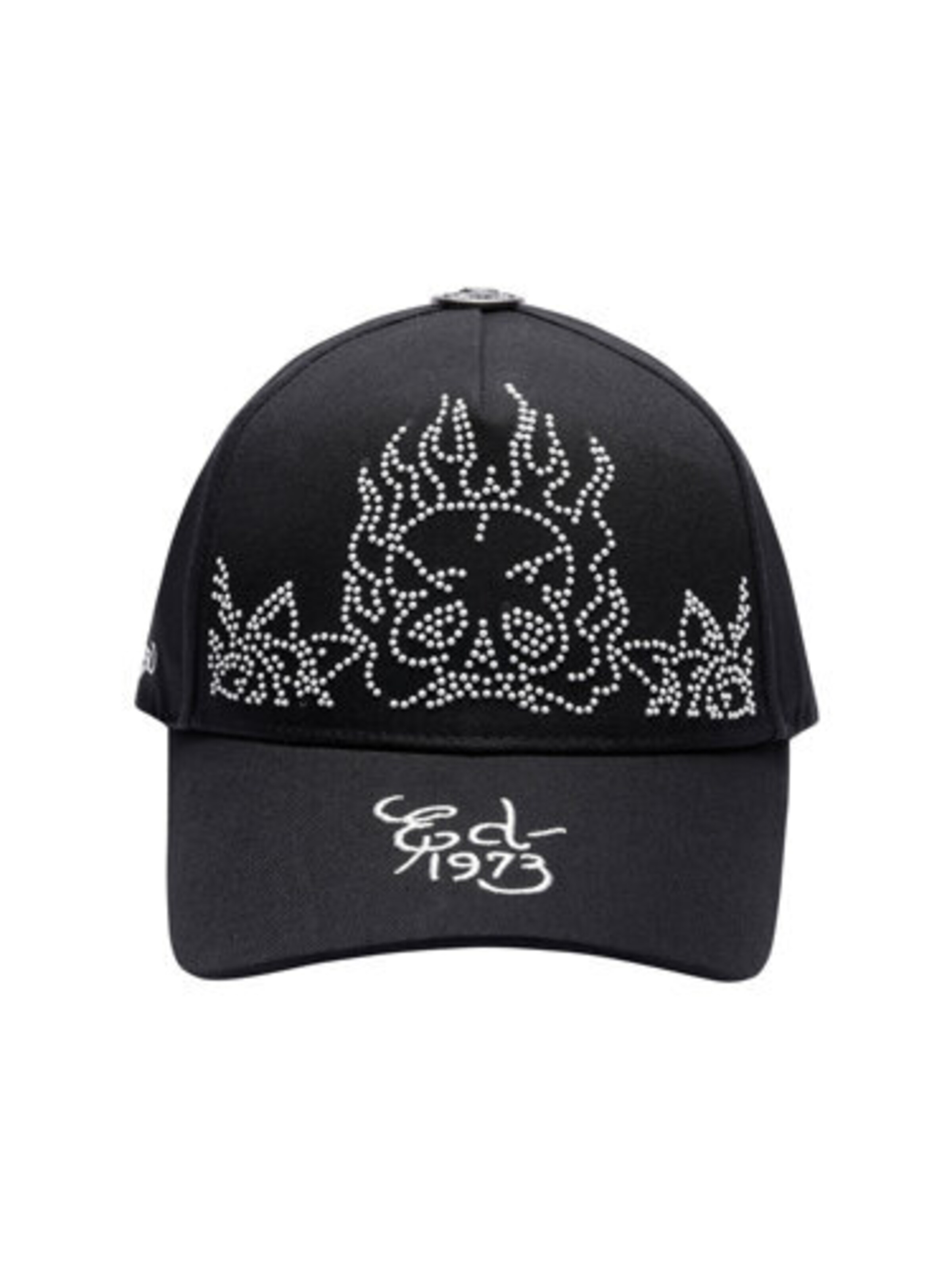 Ed Hardy Pet 'Flaming Skull 6' in Zwart