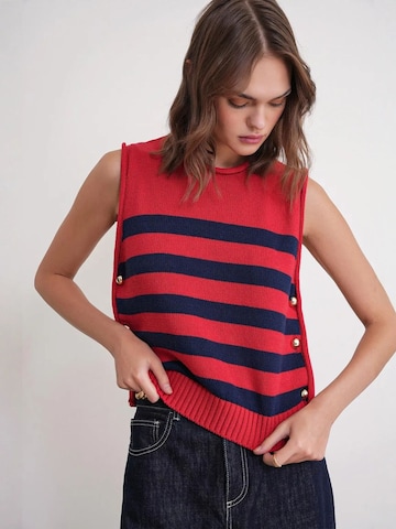Haut 'Strickoberteile' MixRay en rouge