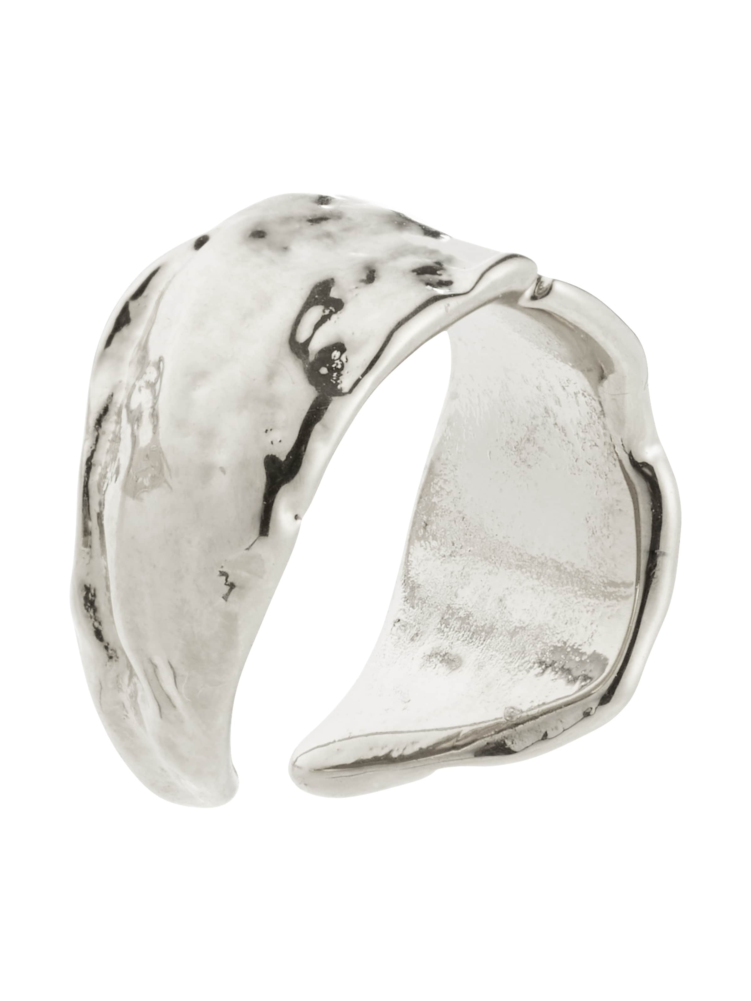 Cercei 'Instant' de la Pilgrim pe argintiu: față