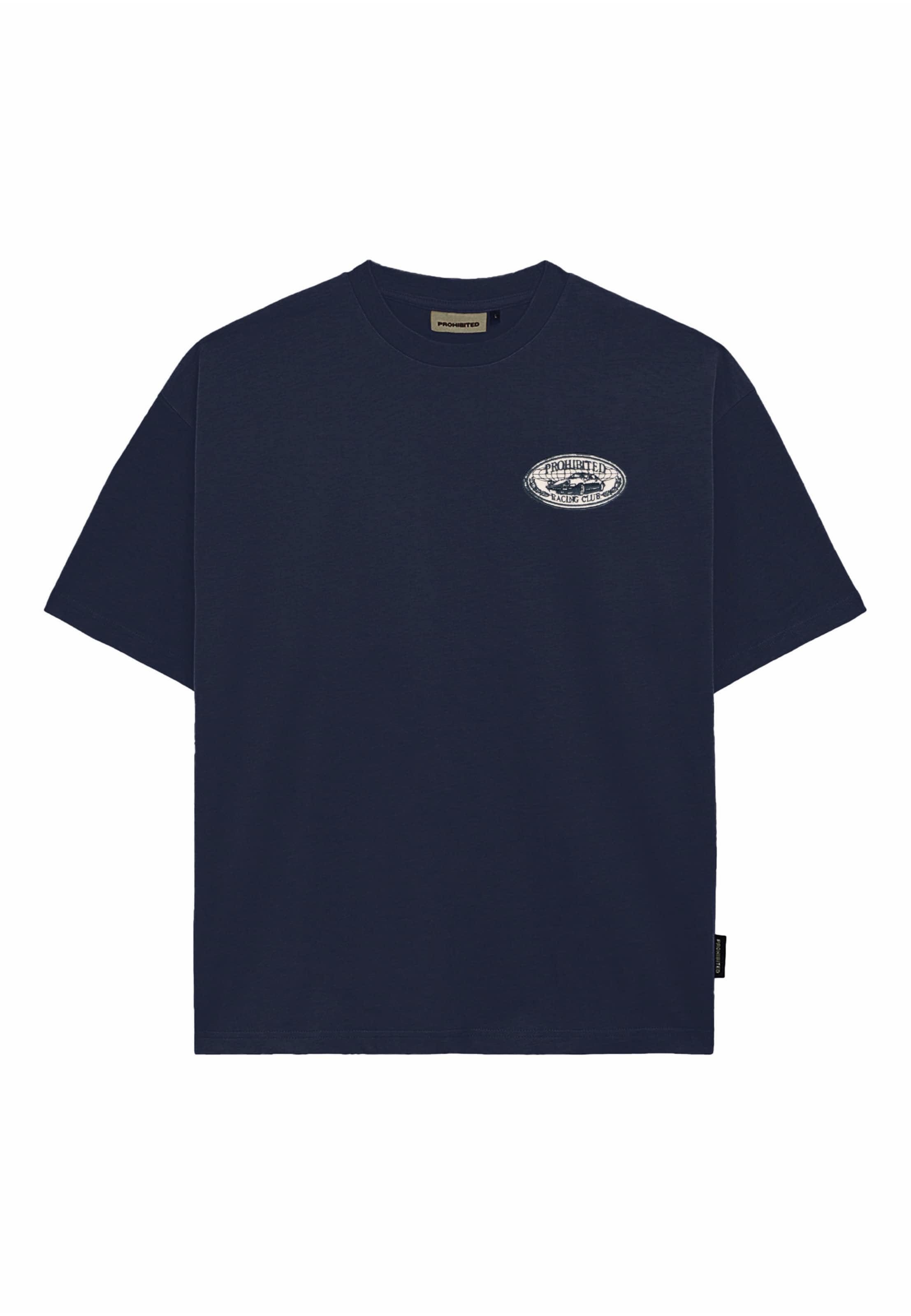 T-Shirt 'Racecore' Prohibited en bleu : devant