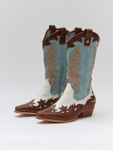 BUONAROTTI Cowboystiefel in Weiß: Vorderseite