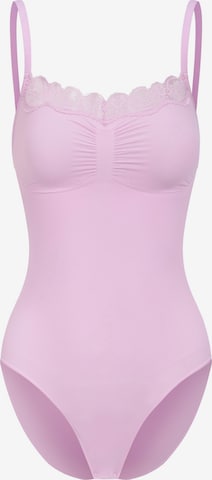 Body modellante di cfab in lilla: frontale