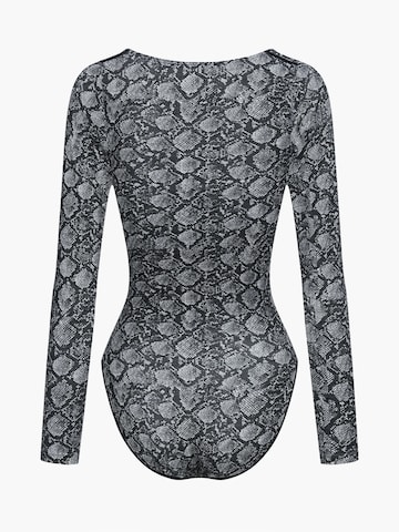 Body modellante 'Bodysuit Sculpting Shapewear Longsleeve mit Slip' di cfab (formerly creamy fabrics) in grigio