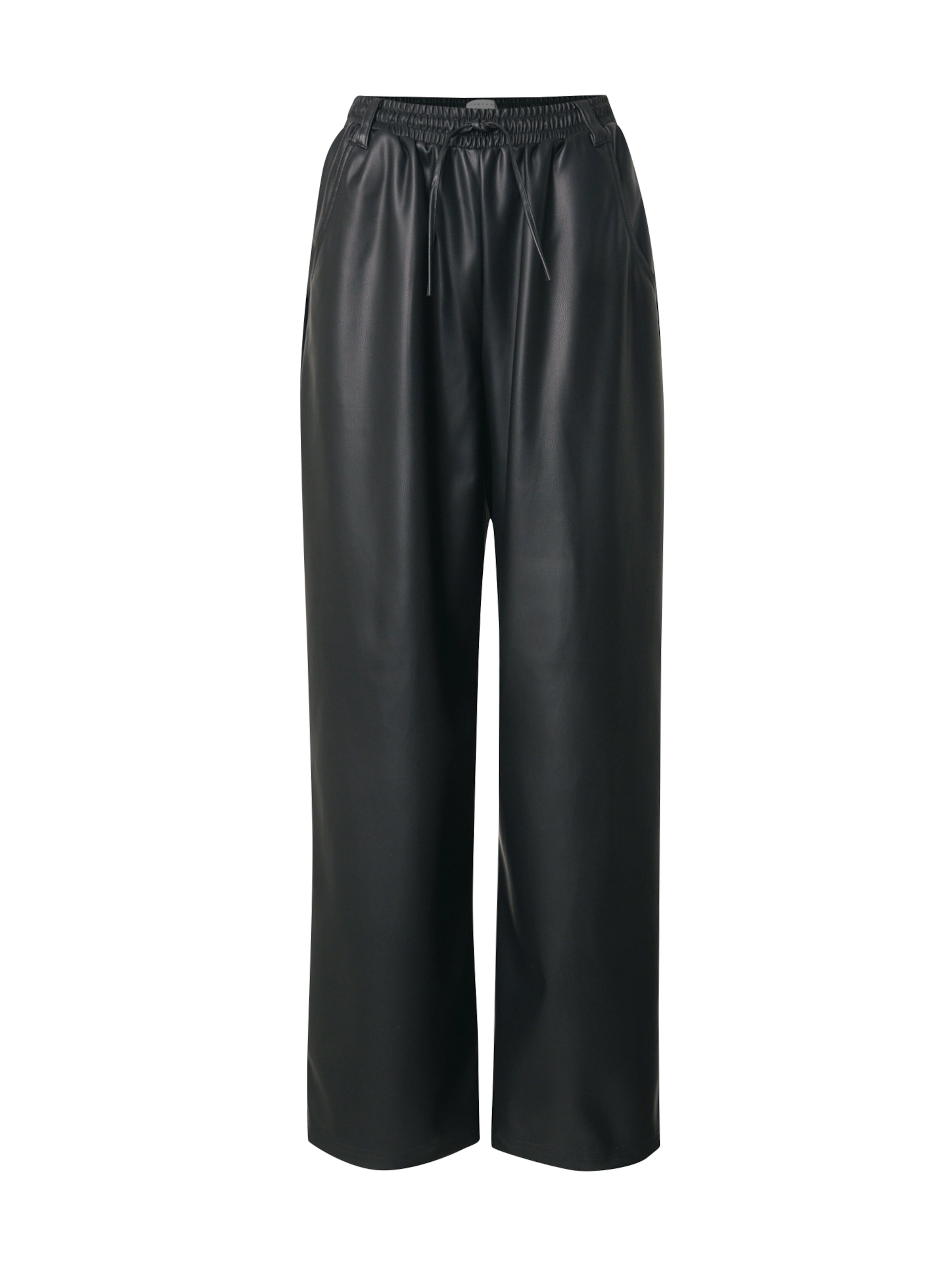 melns TOPSHOP Vaļīgs piegriezums Bikses: no priekšpuses