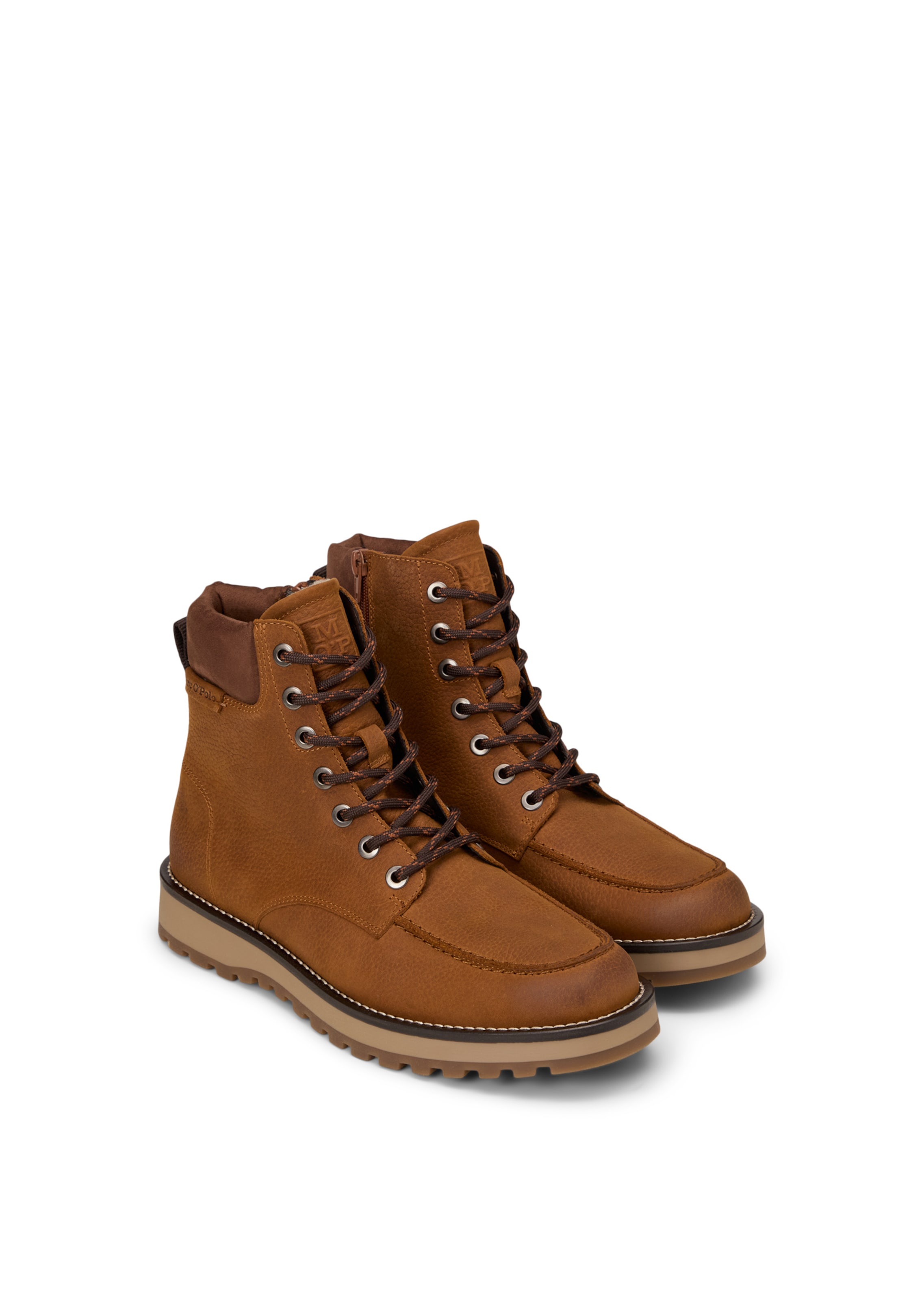 Marc O'Polo Schnürboots 'Jack' in Beige: Vorderseite