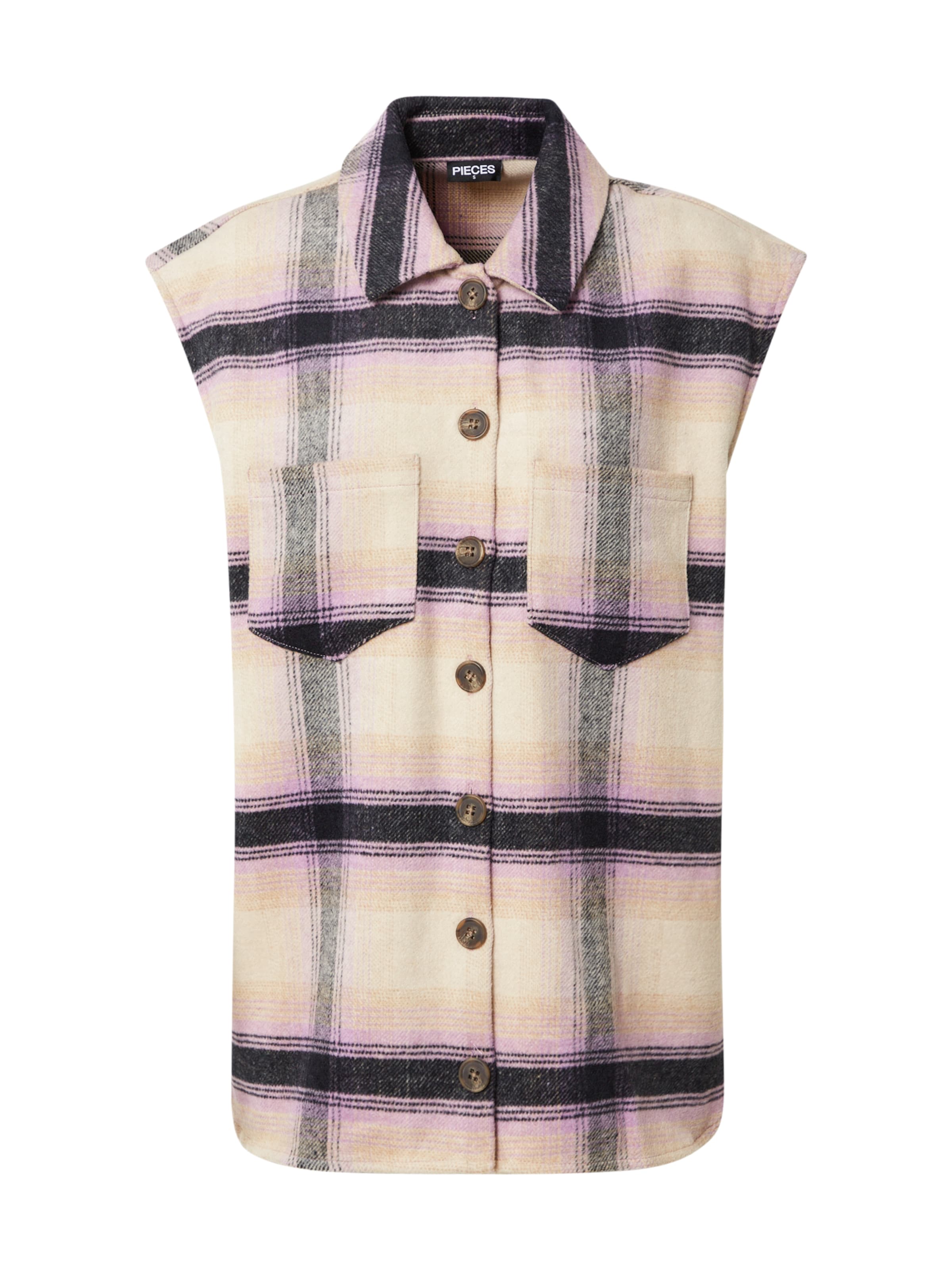 Chemisier 'Carlene' PIECES en beige : devant