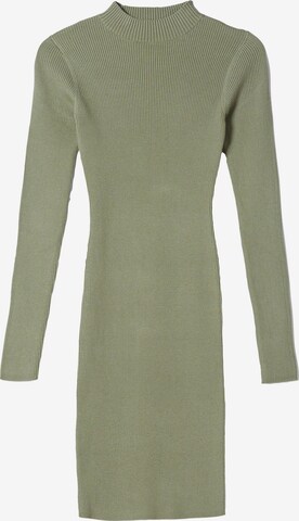 Bershka Knitted dress in Green: front